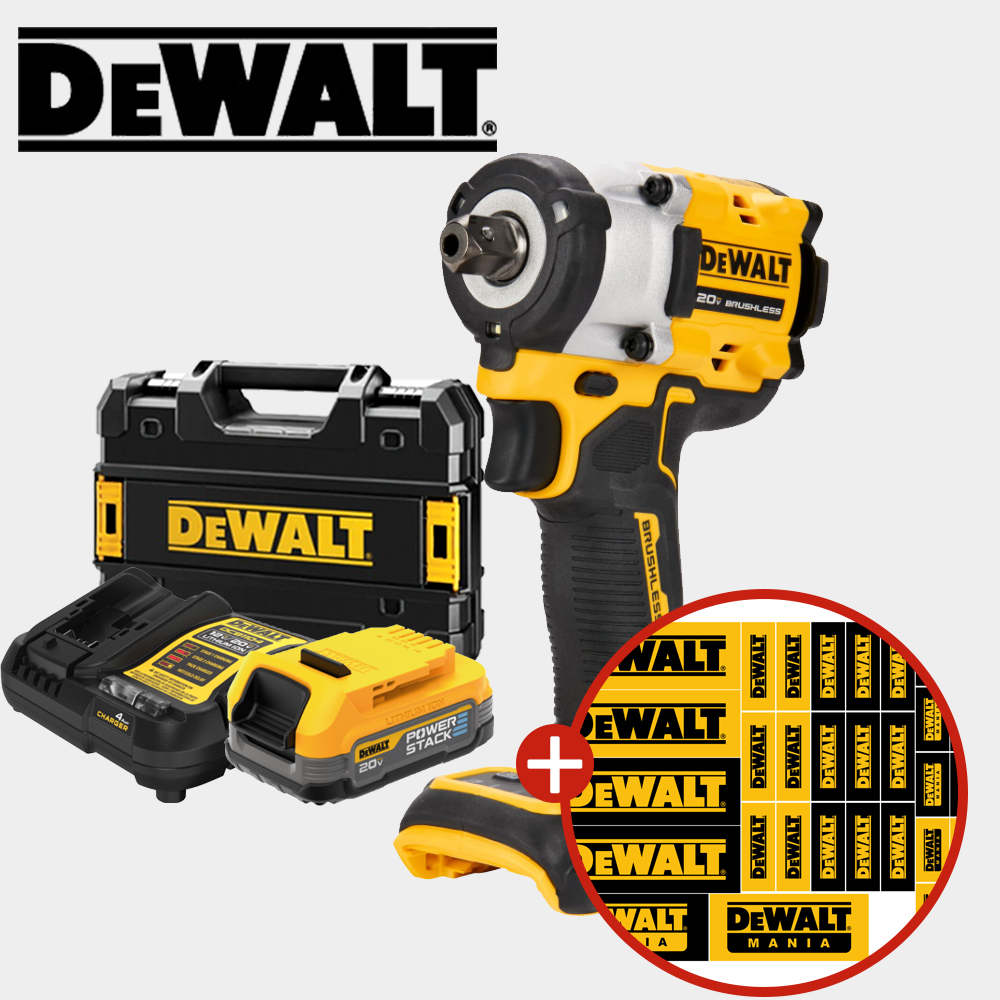디월트 <b>임팩</b>트 렌치 DCF922 E1 충전 1/2 <b>임팩</b>렌치 <b>파워</b>스택1.7 1개 세트
