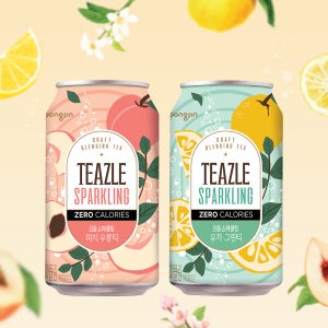 티즐 스파클링 피치우롱티 340mL 12개+티즐 스파클링 유자그린티 340mL 12개