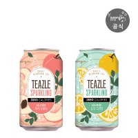 티즐 스파클링 피치우롱티 340mL 6개+티즐 스파클링 유자그린티 340mL 6개