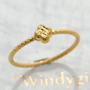 순금 선물 클로버 반지 24k 골드