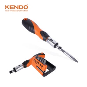켄도 라쳇드라이버 세트 8PCS 20024N 일자 십자 비트홀더