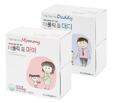 지엠팜 <b>더 폴릭 포</b> 마미 <b>대디</b> 엽산(100일분/100캡슐) 예비 엄마 아빠를 위한 엽산