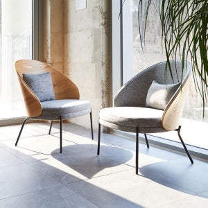 체어팩토리 세인트 1인소파 우드 패브릭 업소용 카페 라운지체어