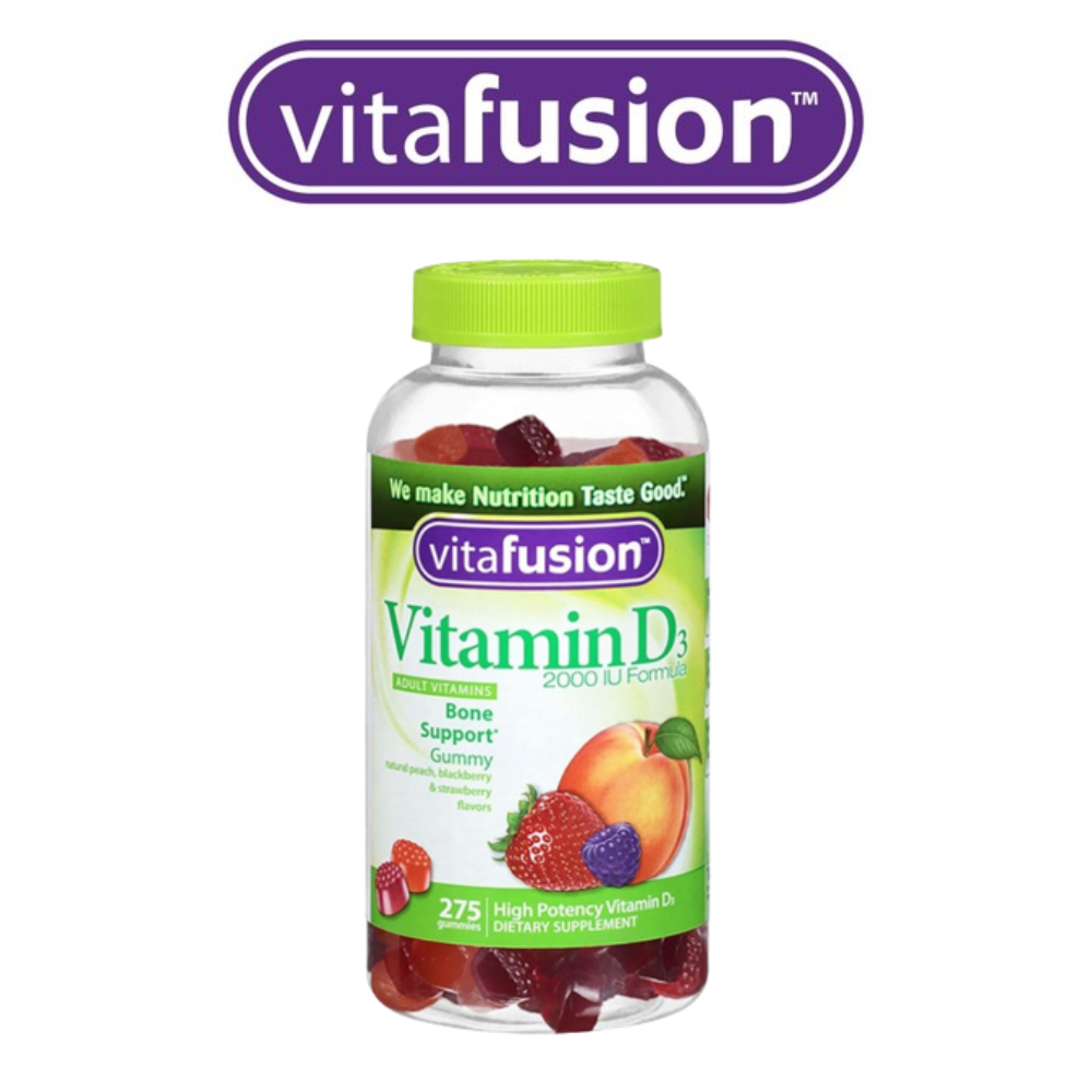 <b>비타퓨전 비타민D</b> 2000IU 구미 젤리 콜레칼시페롤 <b>Vitafusion VitaminD</b> 275정