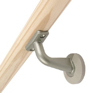 일제 핸드레일부속 벽고정 35파이 수평 바브라켓 실버 통로 계단 안전