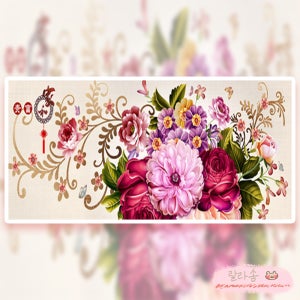 모란꽃 재물복 금전운 보석십자수 다이아몬드페인팅 큐빅 비즈 구슬 취미 diy세트