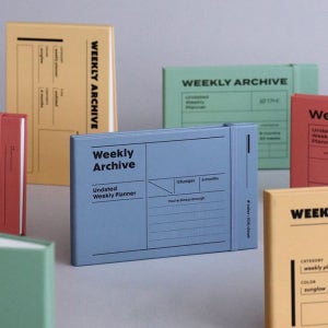 위클리 아카이브 플래너 6개월 핸디형 만년 양장 밴드