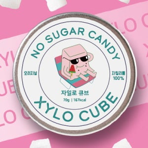 자일로큐브 자일리톨 무설탕 캔디 오리지널 목캔디 18가지 맛 틴케이스