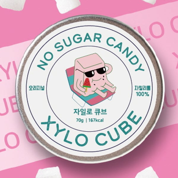 자일로큐브 자일리톨 무설탕 캔디 오리지널 목캔디 18가지 맛 틴케이스