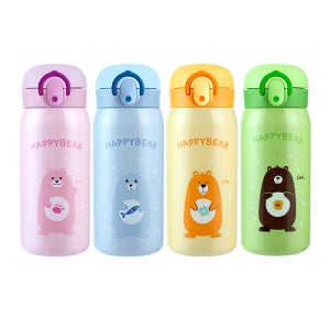 해피베어 원터치 보온보냉병 350ml (4colors) 2종 세트