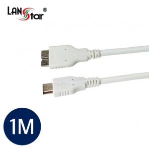 랜스타 LS-U31-CM3MBM-1M USB 3.1 케이블 C/M-3.0 MICRO B/M 1M White