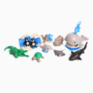 뮤고랑 블록놀이 장난감 펭귄 아일랜드 40 PCS (듀플로 호환)