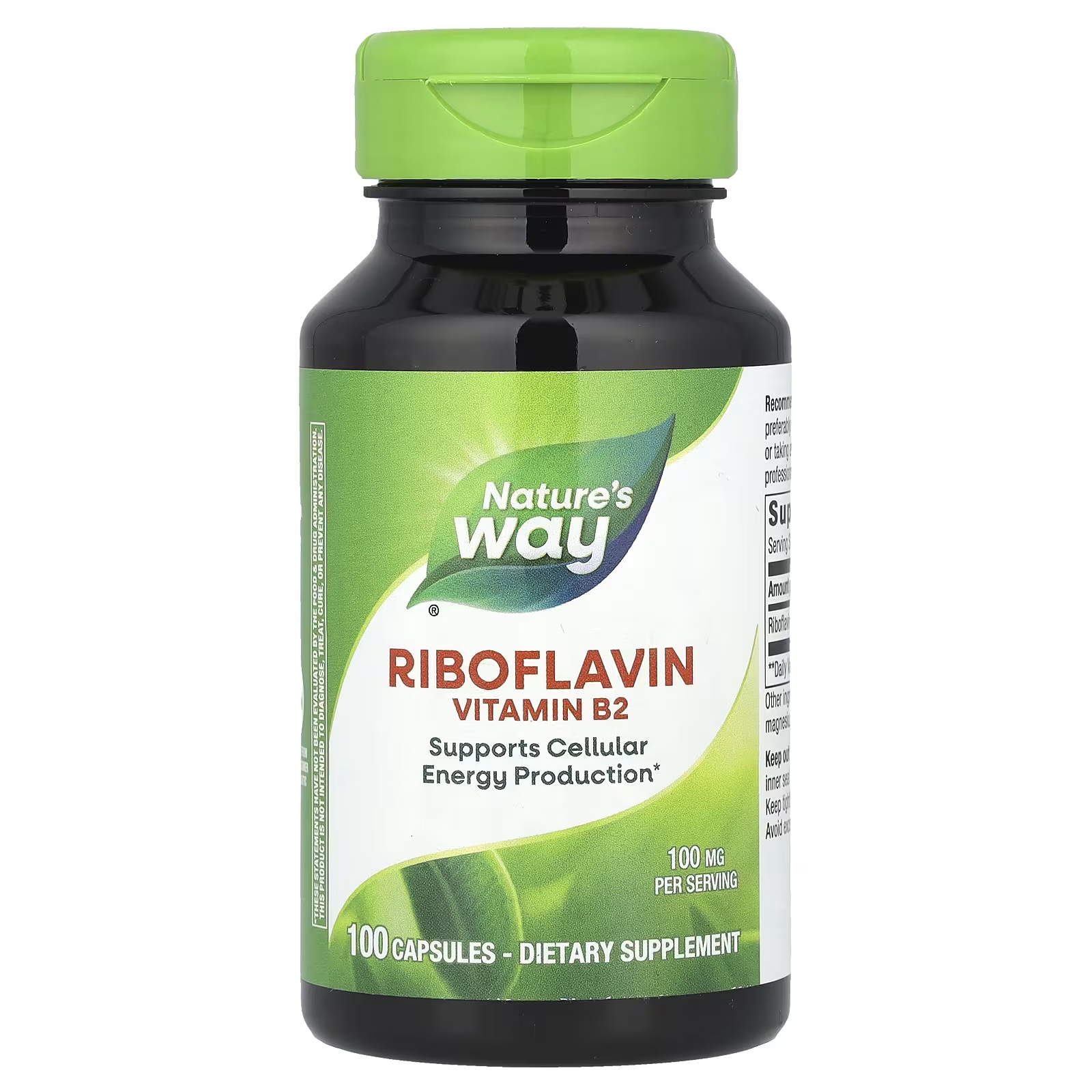 <b>네이처스웨이</b> 리보플라민 <b>비타민B2</b> 100mg 100캡슐 Riboflavin 코엔자임전구체