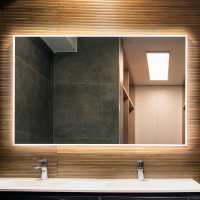 [완전방수] 욕실거울 화장대거울 벽걸이 벽 제작 간접조명 LED사각 거울