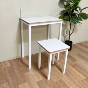 푸른숲가구 자작hpm 화이트 오크 소형 미니테이블 11자 책상 콘솔 (의자별도) 1인식탁