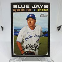 류현진 ufeff2020 Topps Heritage 인쇄 싸인카드 MLB 야구카드 토론토 블루제이스