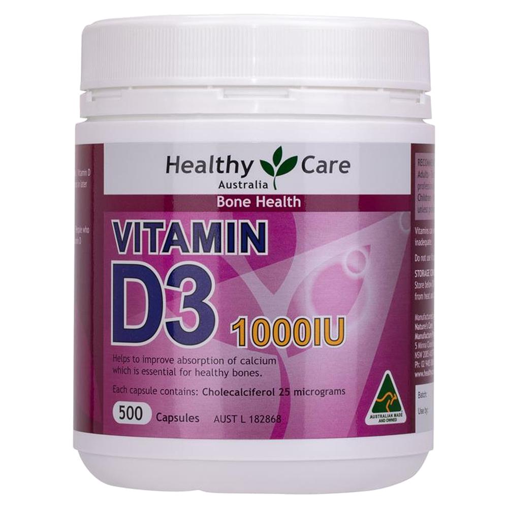헬씨<b>케어 비타민D3</b> 1000IU 500캡슐