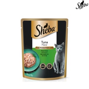쉬바 파우치 고양이 주식 습식사료 참치, 70g, 1개