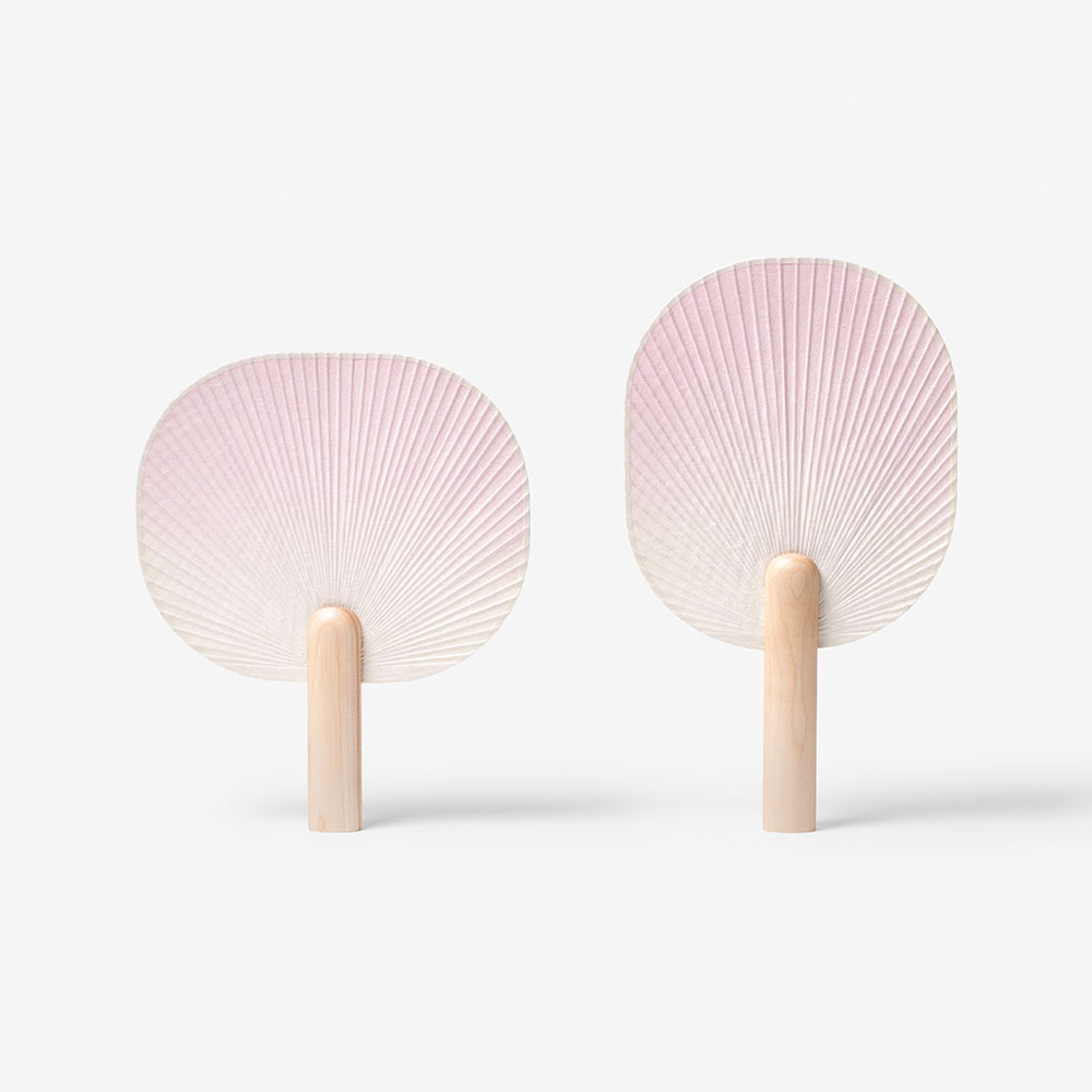 숲에서 부는 바람 - 한지부채 직선형 ( 수제 한지 단선 부채 )