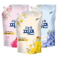 피죤 고농축 섬유유연제 리필 써니가든 로맨틱플라워 오션후레쉬 1.6L X 3개