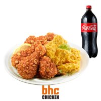 [BHC] 후라이드 반+양념 반+콜라1.25L