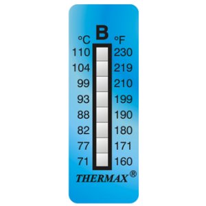 8L-B 써맥스 비가역성 종이일회용 써머 라벨 변화 스티커 접착식 온도테이프.
