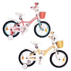 옐로우콘 스티치 어린이자전거 보조바퀴 아동 선물 네발 자전거 16형