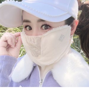 휴스토니 방한 겨울 골프마스크 자외선차단 C4 양털 플러스 목가리개 파크골프