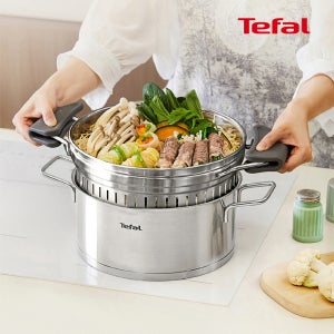 [옵션상품] 테팔 인덕션 스테인리스 스틸 노르디카 냄비 2종세트(곰솥24+찜기24)