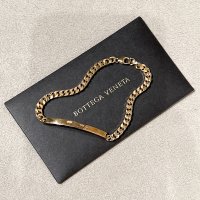 보테가 베네타 슬림 ID 골드 피니시 실버 체인 브레이슬릿 / BOTTEGA VENETA GOLD FINISH SILVER CHAIN BRACELET [574894 VAHU0]