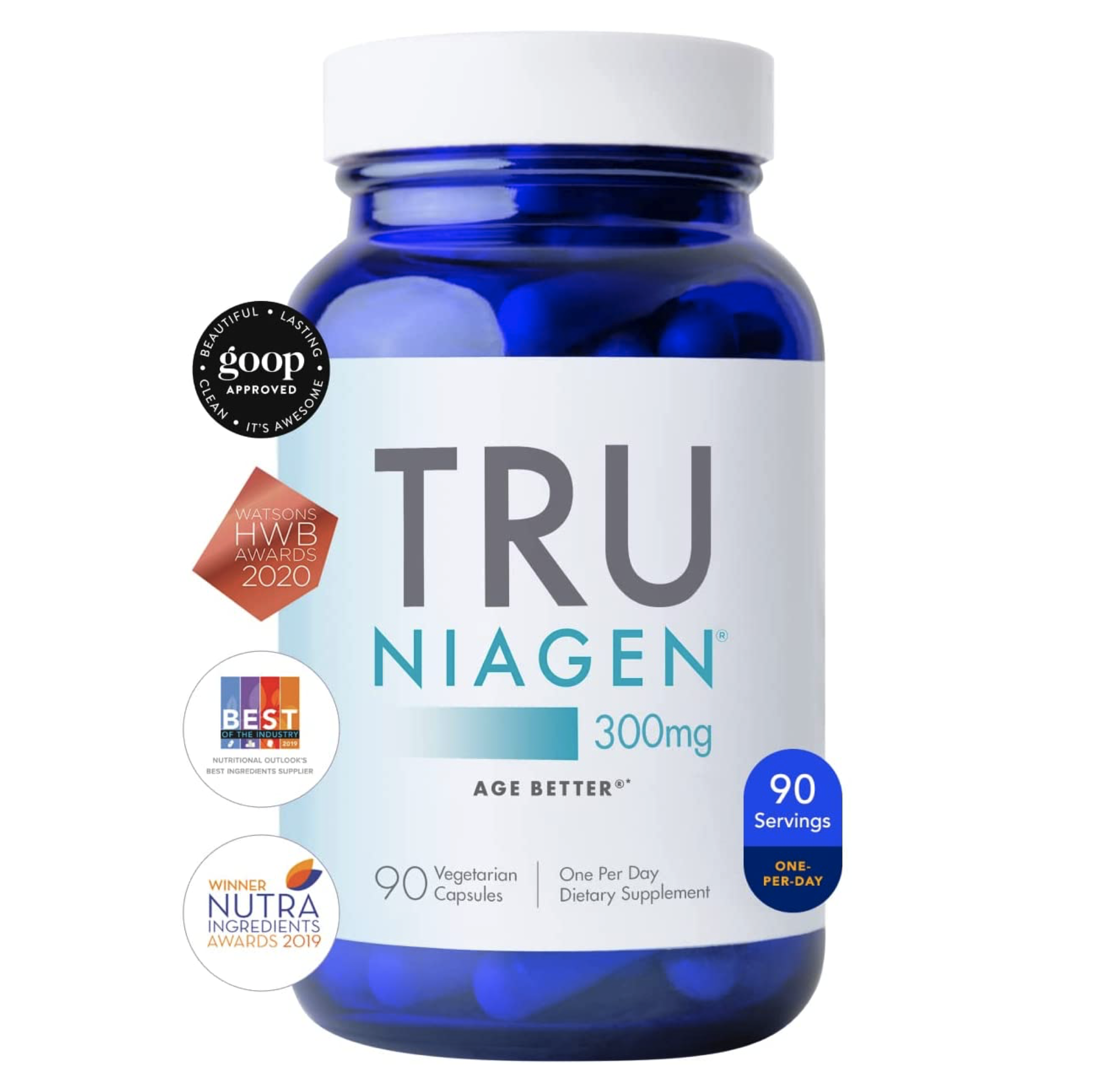 <b>트루</b>나이아젠 니코틴아미드 리보사이드 300mg 30/90캡슐 하루1알 <b>나이아신</b> <b>비타민B3</b>