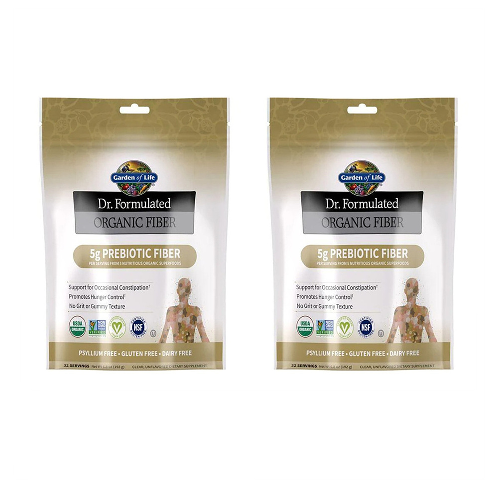 가든오브라이프 프로<b>바이오틱</b> 화이버 무맛 192g 2개 Garden of Life Dr Formulated Fiber Unflavored