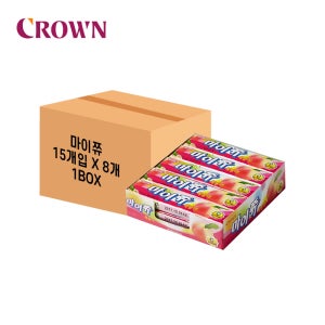 크라운 마이쮸 44g x 120개 (1박스) 사과/딸기/복숭아/포도 선택 캐러멜 카라멜 대용량