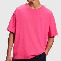 에스프리 돌핀 로고 루즈핏 반팔 티셔츠 핑크