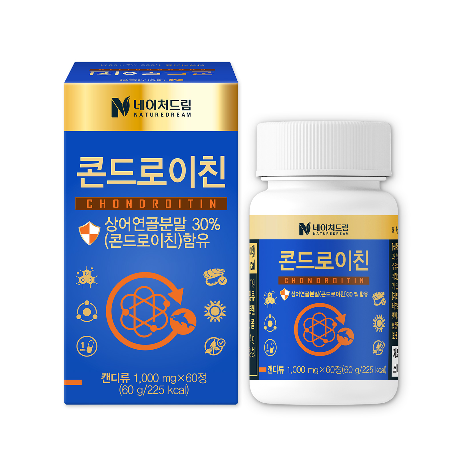[소비기한:2026.01.07] <b>네이처드림 콘드로이친</b> 상어연골분말 60정, 1개