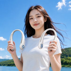 에디토 넥선풍기 목에거는 휴대용 선풍기 넥밴드 야구장 미니 목 에어컨 BLDC 넥풍기
