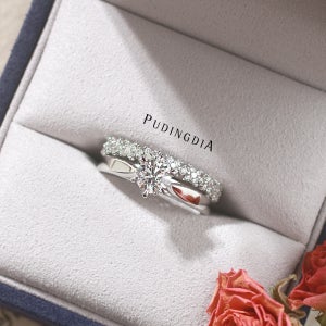 (뮤즈) 우신5부 천연 다이아몬드 신부웨딩링 가드링 레이어드 프로포즈 반지 푸딩다이아