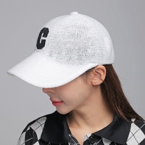 제이투제이 여성골프모자 린넨 포인트 자외선차단 골프캡모자 국내생산