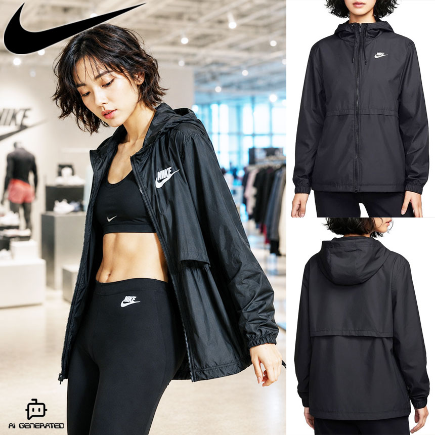 나이키 여자 후드 바람막이 윈드러너 윈드브레이커 우븐 자켓