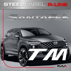 싼타페TM 주차알림판 주차번호판 MFSL117 - SANTAFE TM R - LINE STEEL LABEL 미니에프