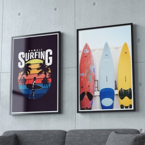 서핑 surf 여름 바다 파도 서퍼 포스터 인테라어 액자 A4