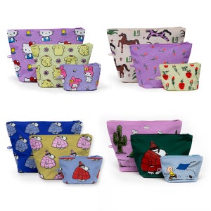 [바쿠백] 여행용 고 파우치 3size 세트 헬로키티 피너츠 스누피