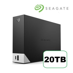 씨게이트 외장하드 OneTouch Hub 외장HDD+데이터 복구 20TB, 블랙