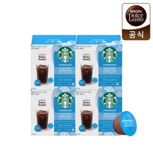 [본사직영] 스타벅스 아이스 아메리카노 캡슐커피 by 네스카페 돌체구스토 12캡슐 x 4박스 (총 48캡슐)