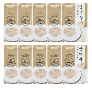 참좋은간식 강아지 삼계죽 닭죽 삼계탕 닭고기, 80g, 10개