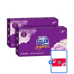 [슈퍼적립] 건조기용 피죤 건조기시트 시그니처 120매 X 2개 미스틱레인 +40매증정