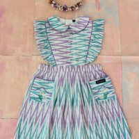 SS22 봉주르 다이어리 에이프런 원피스 아이캇 SS22 BONJOUR DIARY Apron Dress Ikat