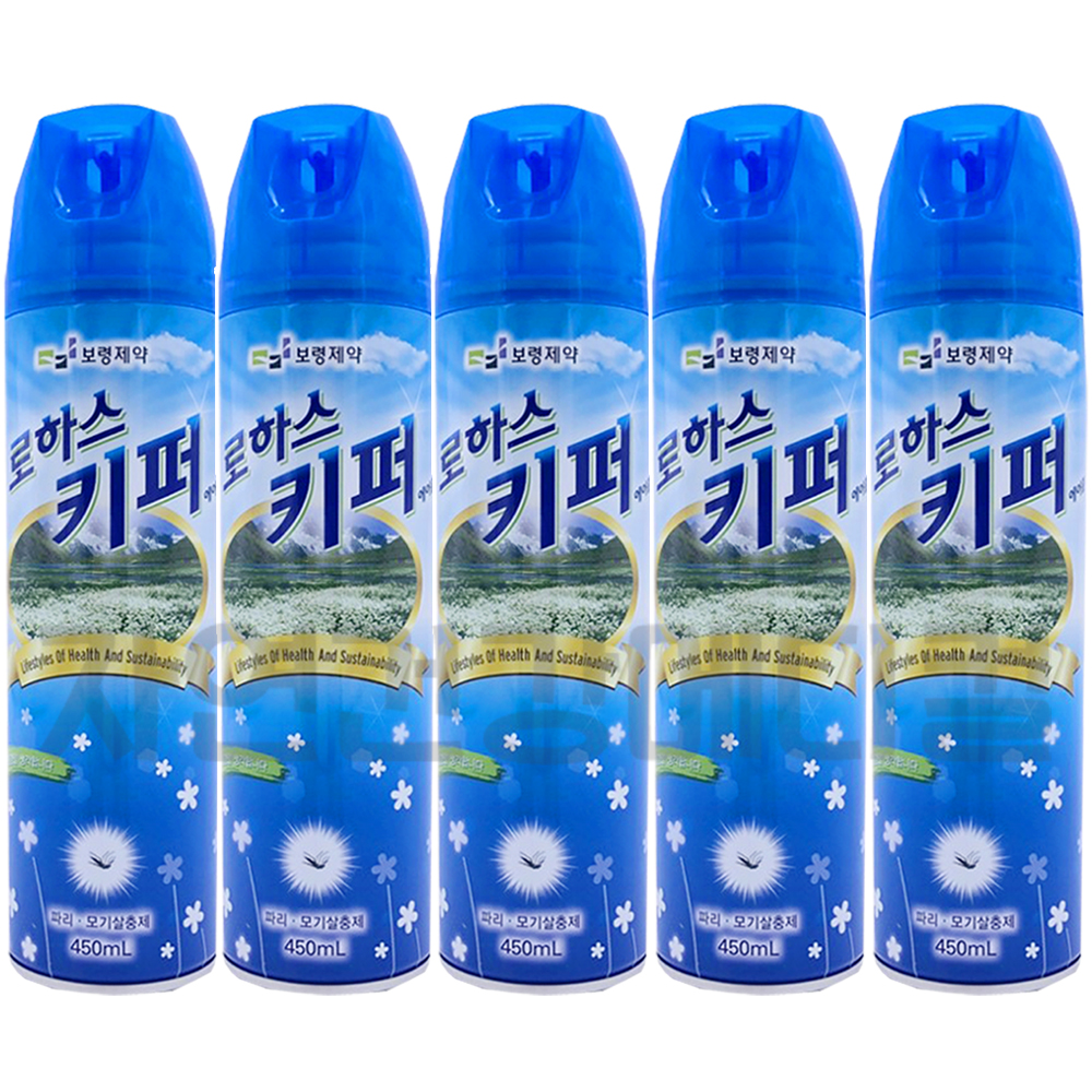 보령 <b>로하스</b>키퍼 에어졸 파리 모기 살충제 450ml 5개