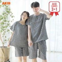 AKIB 남성 XL~4XL 시어서커 지지미 빅사이즈 남자 잠옷 파자마 상하세트