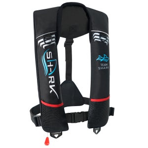 샤크 기본형 자동팽창식 구명조끼 KC-블랙(화이트) 프리사이즈 국내생산 수분감지 바다낚시